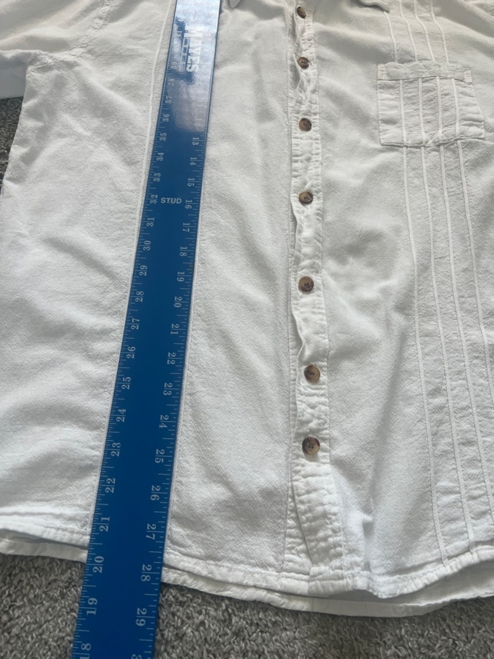 Farthest Point Casuals Men's Peruvian Pima Pin-tuck White Textured Shirt -Size M - Picture 10 of 14